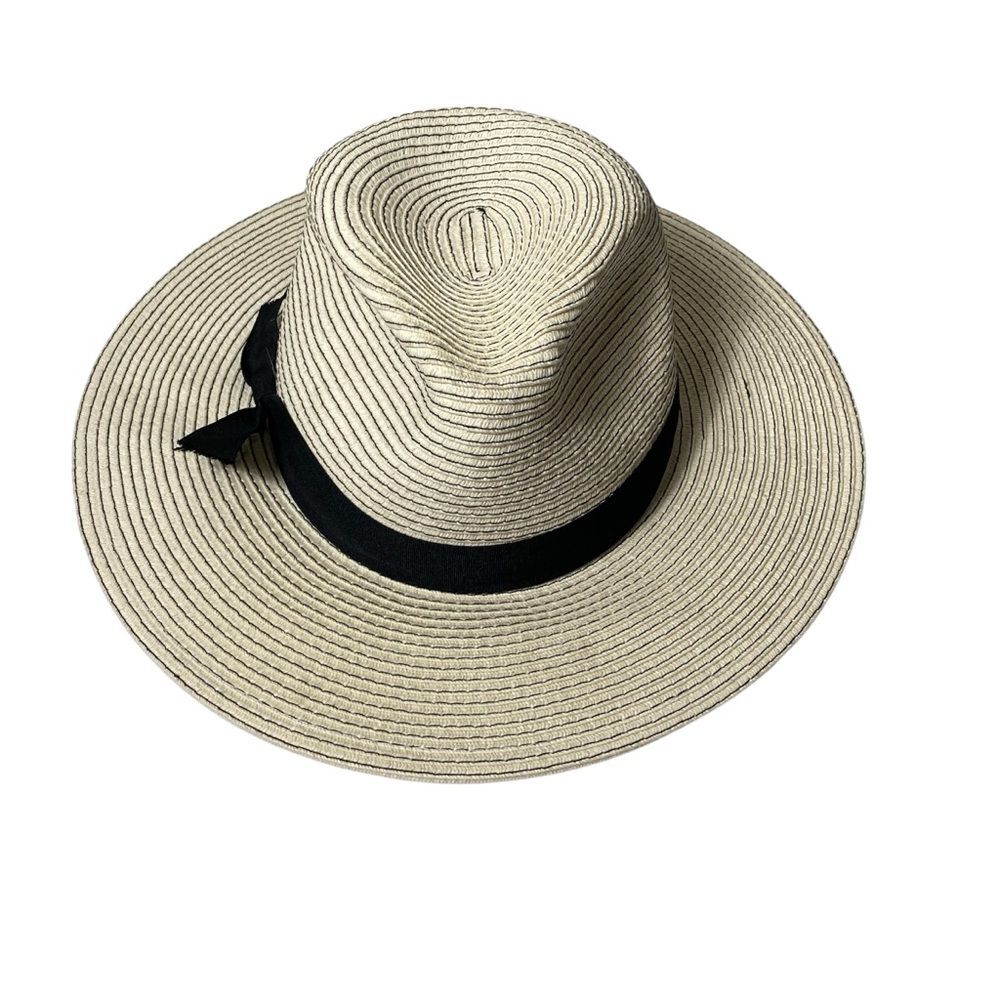 Broner Ladies Yacht Club Big Brim Fedora One Size Cream & Black